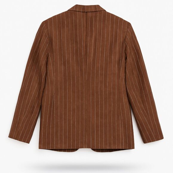 LAB 001 Brown Pinstripe Italian Blazer –Unisex 50IT/40US(Sz:W-14/XL)–NWT-Ret$650 - Picture 2 of 6